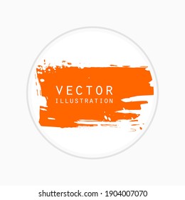 Grunge stamp mockup. Distressed ink style circle mark texture for your design. Abstract vector illustration.