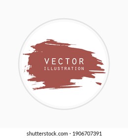Grunge stamp mockup. Distressed ink style circle mark texture for your design. Abstract vector illustration.
