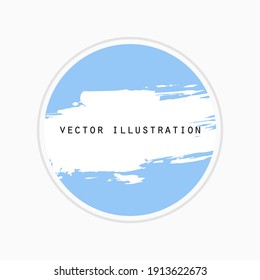 Grunge stamp mockup. Distressed ink style circle mark texture for your design. Abstract vector illustration.