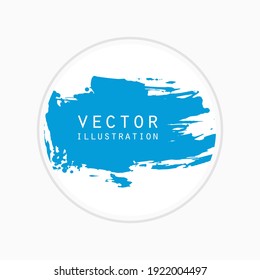 Grunge stamp mockup. Distressed ink style circle mark texture for your design. Abstract vector illustration.