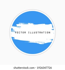 Grunge stamp mockup. Distressed ink style circle mark texture for your design. Abstract vector illustration.