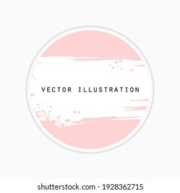 Grunge stamp mockup. Distressed ink style circle mark texture for your design. Abstract vector illustration.