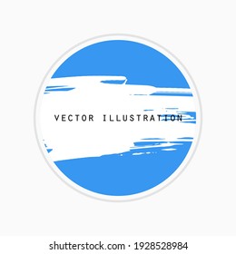 Grunge stamp mockup. Distressed ink style circle mark texture for your design. Abstract vector illustration.