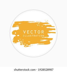 Grunge stamp mockup. Distressed ink style circle mark texture for your design. Abstract vector illustration.