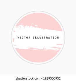 Grunge stamp mockup. Distressed ink style circle mark texture for your design. Abstract vector illustration.