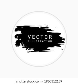 Grunge stamp mockup. Distressed ink style circle mark texture for your design. Abstract vector illustration.