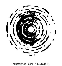 Grunge stamp mockup of distressed overlay circle mark texture for your design. EPS10 vector.