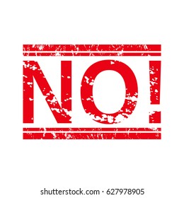Grunge stamp "no!".