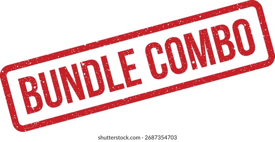 Um selo de grunge proclamando "BUNDLE COMBO", ideal para destacar pacotes de produtos especiais ou ofertas de serviços.