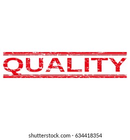 Grunge stamp "quality". Seal with dust and scratches.