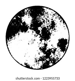 Grunge Stamp Ring Overlay Texture. Empty Distressed circle Template. Icon, badge, label, insignia, logo or banner aging element. EPS10 vector.