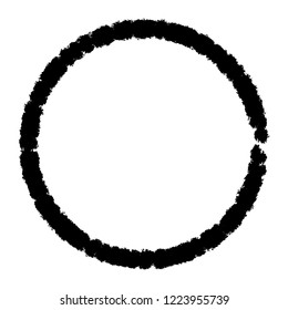 Grunge Stamp Ring Overlay Texture. Empty Distressed circle Template. Icon, badge, label, insignia, logo or banner aging element. EPS10 vector.