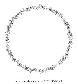 Grunge Stamp Ring Overlay Texture. Empty Distressed circle Template. Icon, badge, label, insignia, logo or banner aging element. EPS10 vector.
