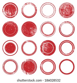 Grunge stamp - set of grunge overlay stamp texture for your design. EPS10 vector.