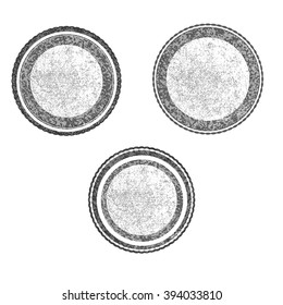 grunge stamp template with textures vector 