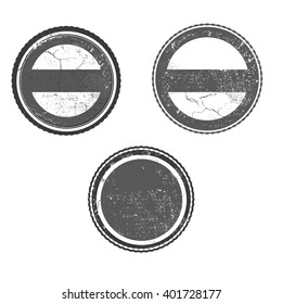 grunge stamp template with textures vector 