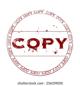 Grunge stamp with text Copy on vector illustration