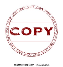 Grunge stamp with text Copy on vector illustration