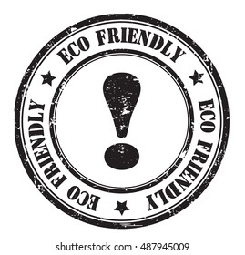 grunge stamp with a text "eco friendly", vector illustration
