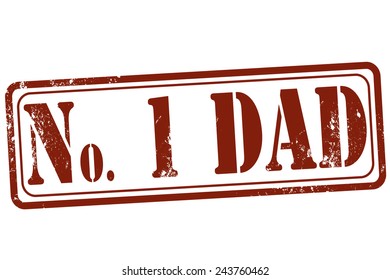 Grunge stamp with text No one dad on vector illustration