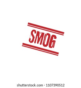 Grunge stamp and text Smog. Vector Illustration. can be used as illustration for print on t-shirt