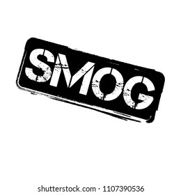 Grunge stamp and text Smog. Vector Illustration. can be used as illustration for print on t-shirt