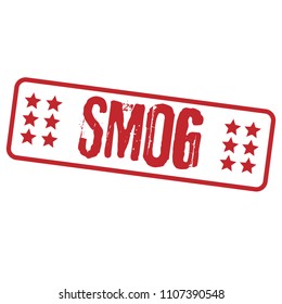 Grunge stamp and text Smog. Vector Illustration. can be used as illustration for print on t-shirt