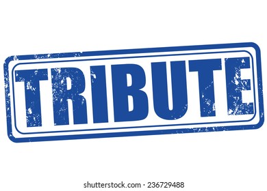 Grunge stamp with text Tribute on vector illustration