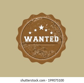 grunge stamp with text wanted