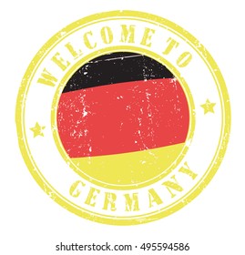 grunge stamp "welcome to Germany", vector illustration
