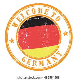 grunge stamp "welcome to Germany", vector illustration