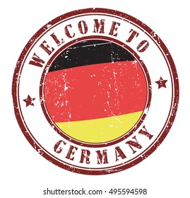 grunge stamp "welcome to Germany", vector illustration