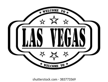 grunge stamp "welcome to Las Vegas" on white, vector illustration