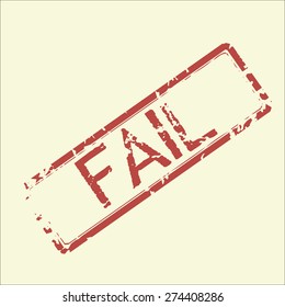 Grunge stamp word fail
