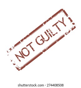 Grunge Stamp Word Not Guilty