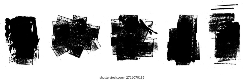 Grunge Stamped Smudge Backgrounds Vector Set