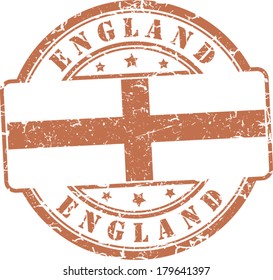 Grunge stamp.English flag