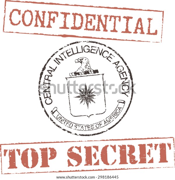 Vector De Stock Libre De Regalias Sobre Grunge Sellos De Cia Confidencial Top