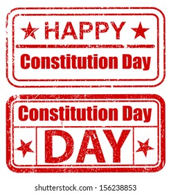 Grunge Stamps for - Constitution Day Vector Illustration