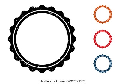 Grunge stamps frames vector set isolated on white background