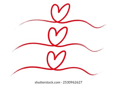 Grunge stamps, shape frame with brush painting isolated on white backgroundheart brush