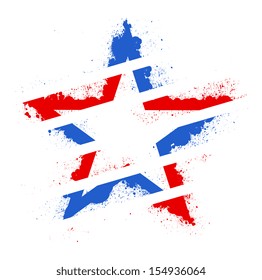 grunge star - 4th of July Vector theme Design