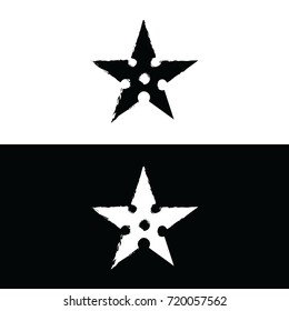 Grunge Star Arrow Icon Logo