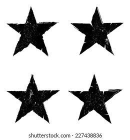 Grunge Star Background Textures Set, Vector Background EPS 10