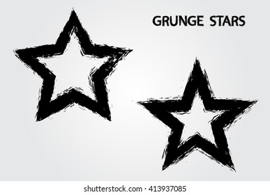 Grunge Star Background.Vector Grunge Star.Grunge Star Symbol.