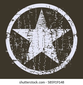 Grunge star background.Vector star symbol.