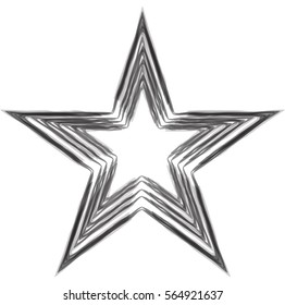 Grunge star. Charcoal drawing. Vector element for your design