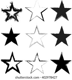 Stars Line Icons Set Vector Illustration Stock Vector (Royalty Free ...