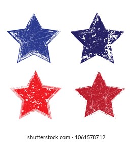 Grunge Star Icon.Textured Star Design.Vector illustration.