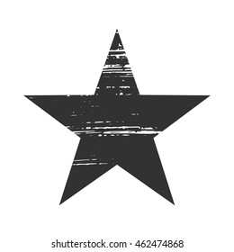 Grunge star isolated on white background. Vector illustration.